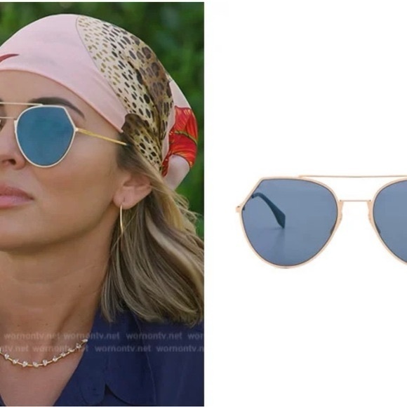 💯 - New Authentic Fendi Eyeline Blue Metal Sunglasses FF 0194/S 000552A - Picture 4 of 14